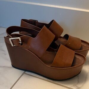 Brown Wedge Sandals